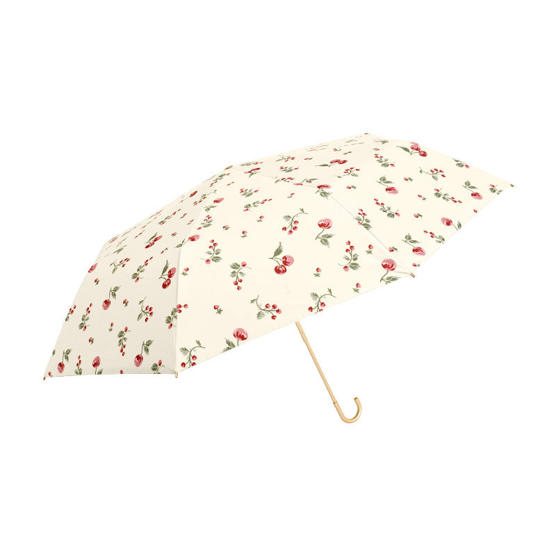 Vintage Cherry UV Protection Umbrella
