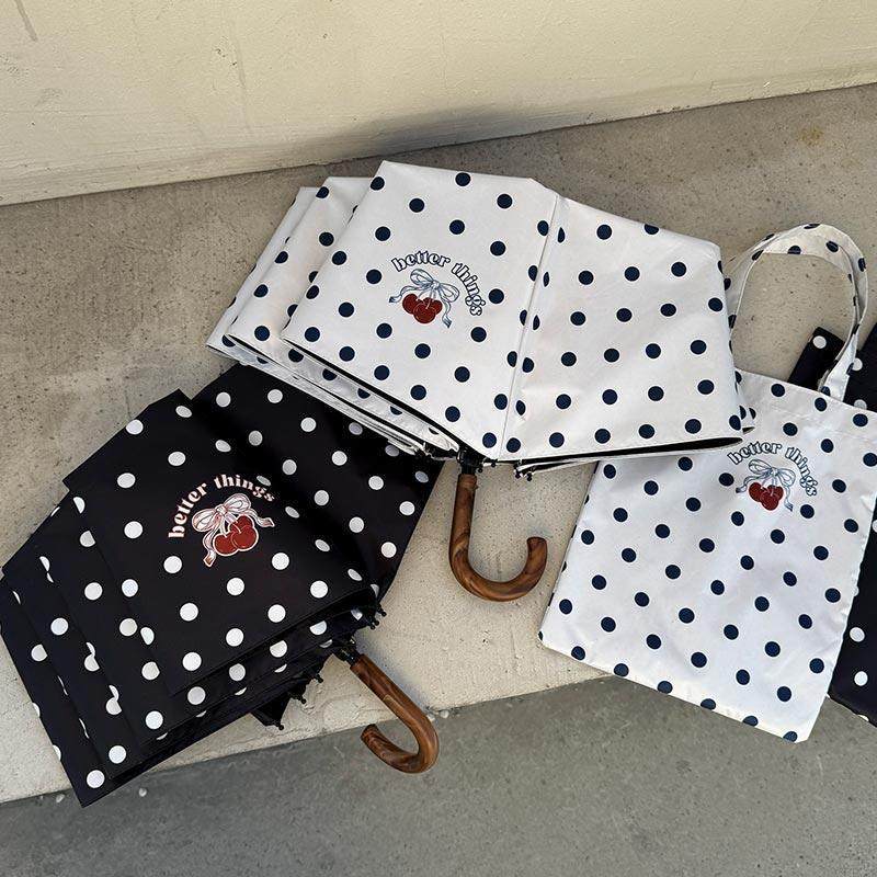 Retro Polka Dot Large UV Protection Umbrella