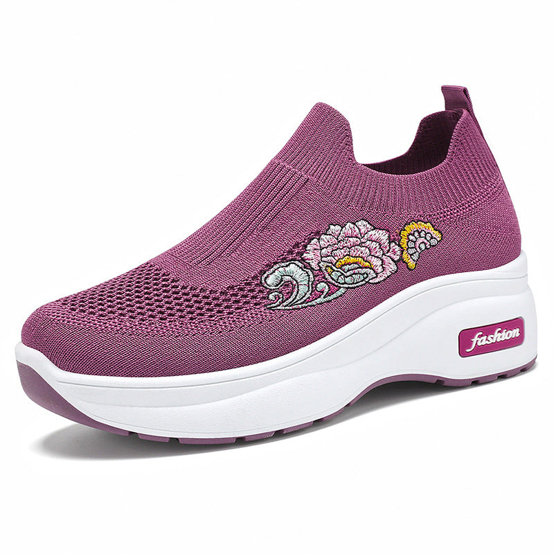 Lightweight Platform Fly Knit Sock Sneakers
