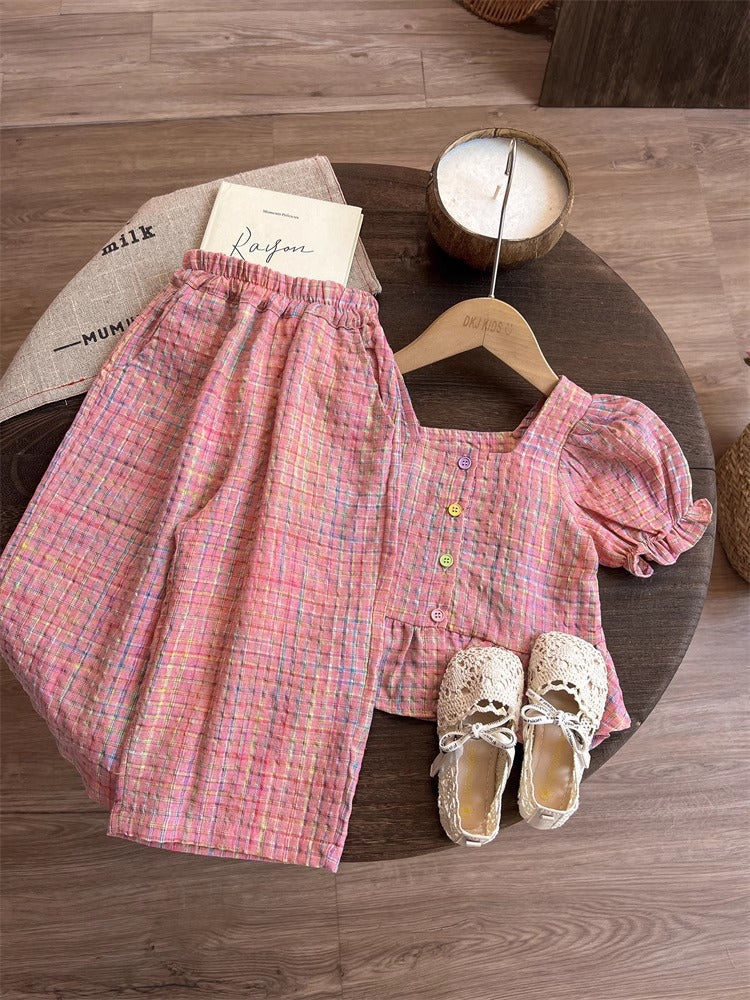 2026 Girls Summer Sports Two-Piece Wide-Leg Set