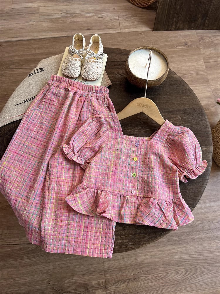 2026 Girls Summer Sports Two-Piece Wide-Leg Set