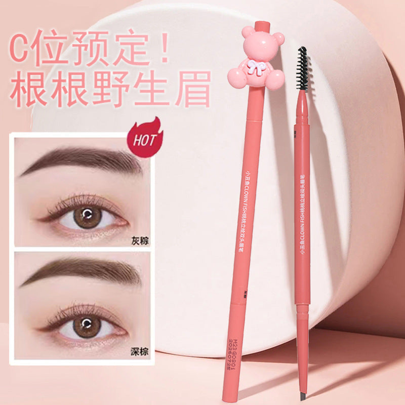Clownfish Peach Double-Ended Eyebrow Pencil: The Sweet "Peach" 3D