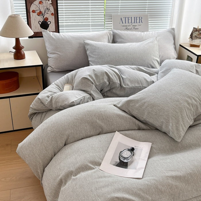 Soft Brushed Cotton Bedding Set Quilt Cover
