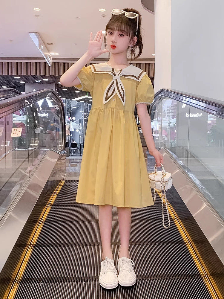 Girls Princess Dress 2026 Korean Short Sleeve