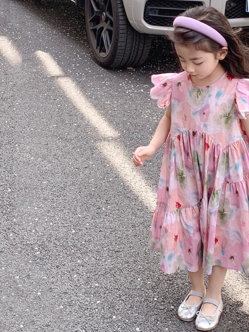 Girls Korean Vest Dress 2026 Summer Princess Skirt
