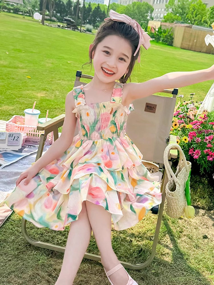Girls Floral Slip Skirt Dress 2026 Summer