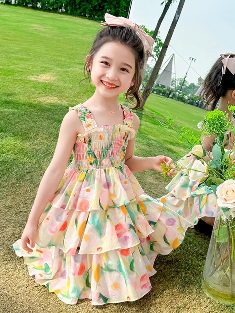 Girls Floral Slip Skirt Dress 2026 Summer