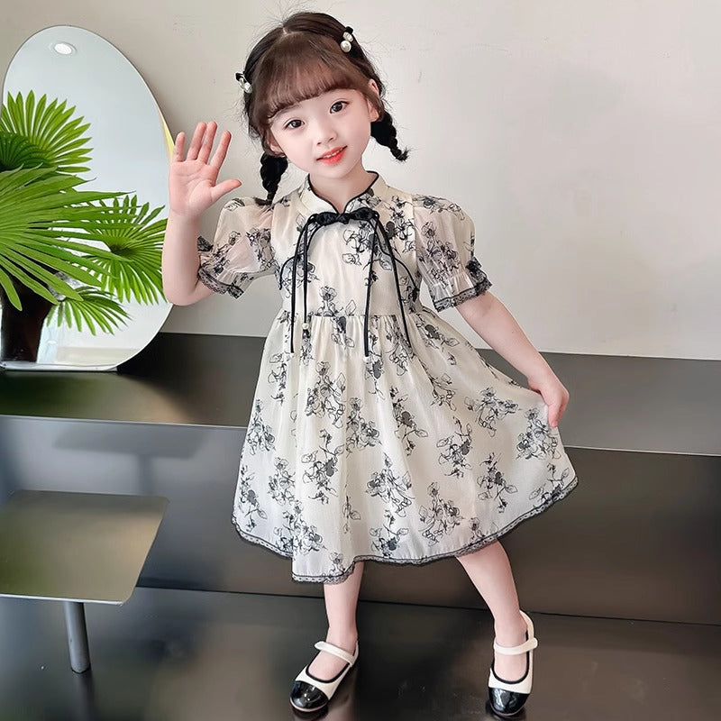 Girls Hanfu Cheongsam Dress 2026 Spring-Summer
