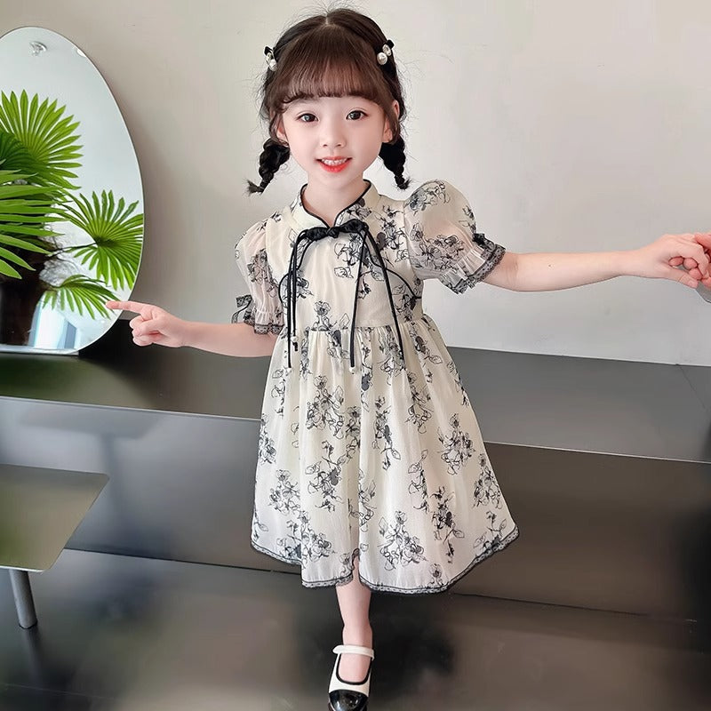 Girls Hanfu Cheongsam Dress 2026 Spring-Summer