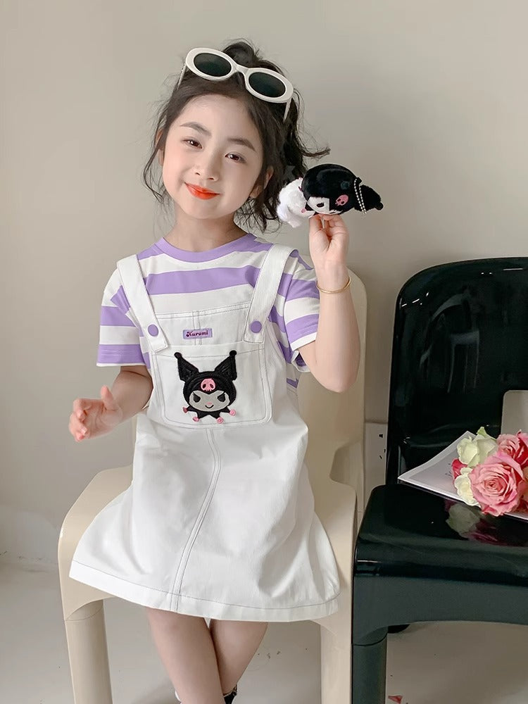 Girls Retro Two-Piece Style Dress 2026 Summer