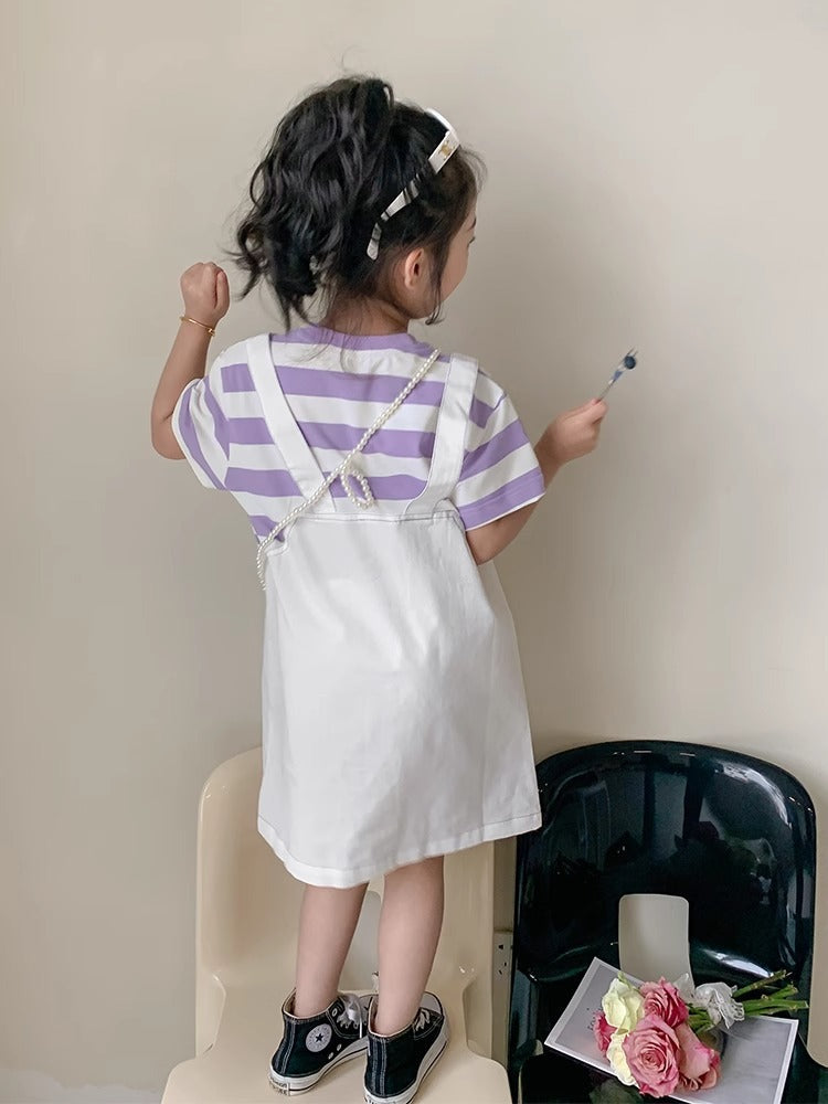 Girls Retro Two-Piece Style Dress 2026 Summer
