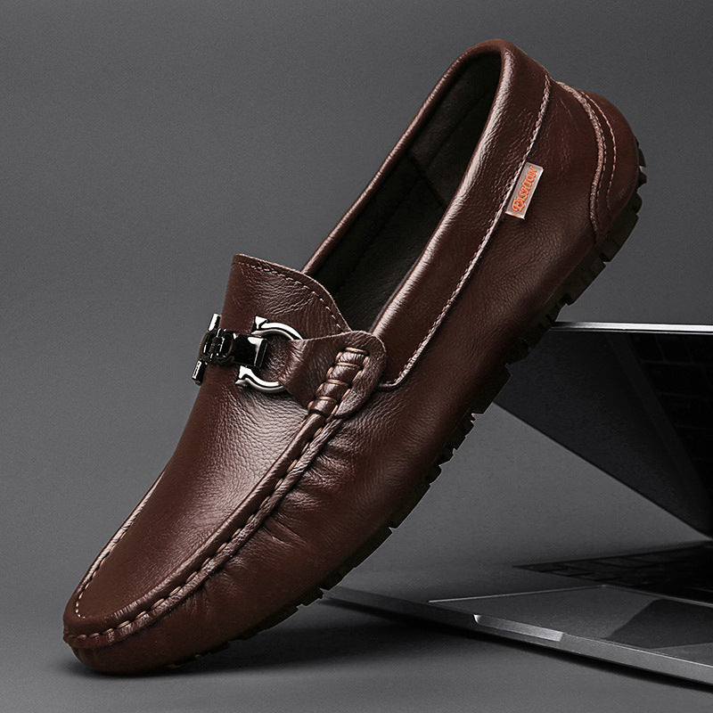 Men’s Soft Sole Slip-On Leather Casual Shoes