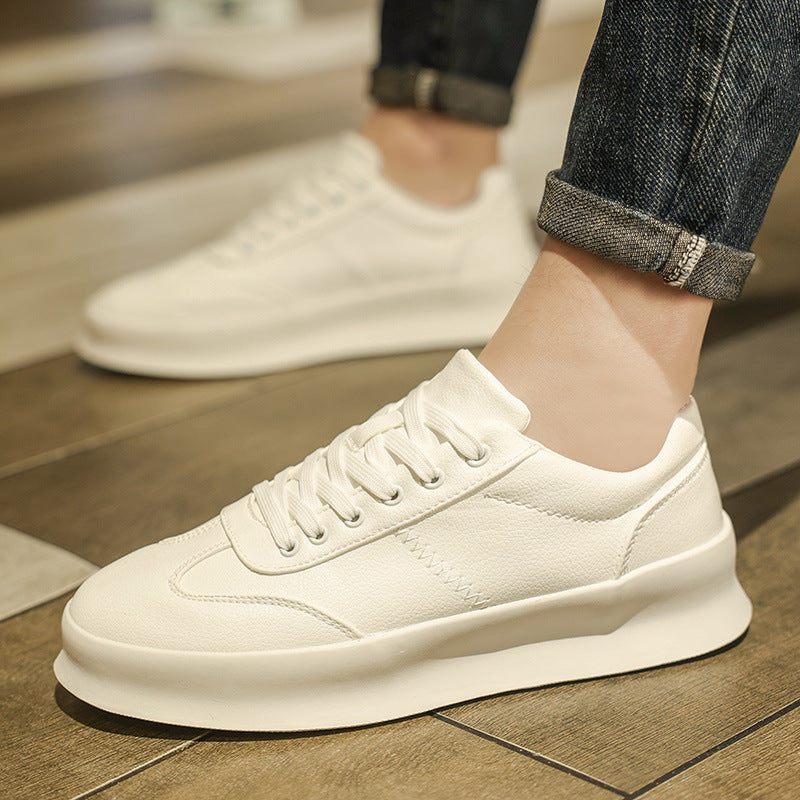 Men’s White Thick Sole Casual Sneakers