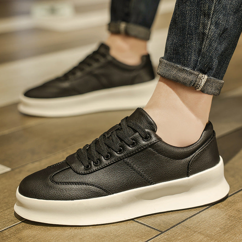 Men’s White Thick Sole Casual Sneakers