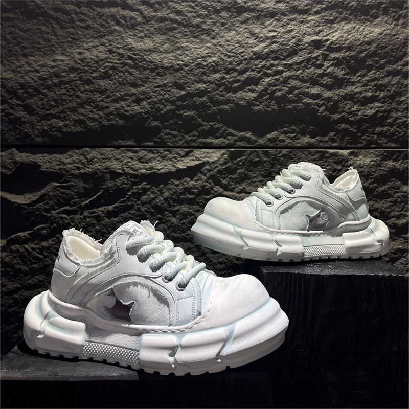 Men’s Thick Sole Platform Casual Sneakers Trendy