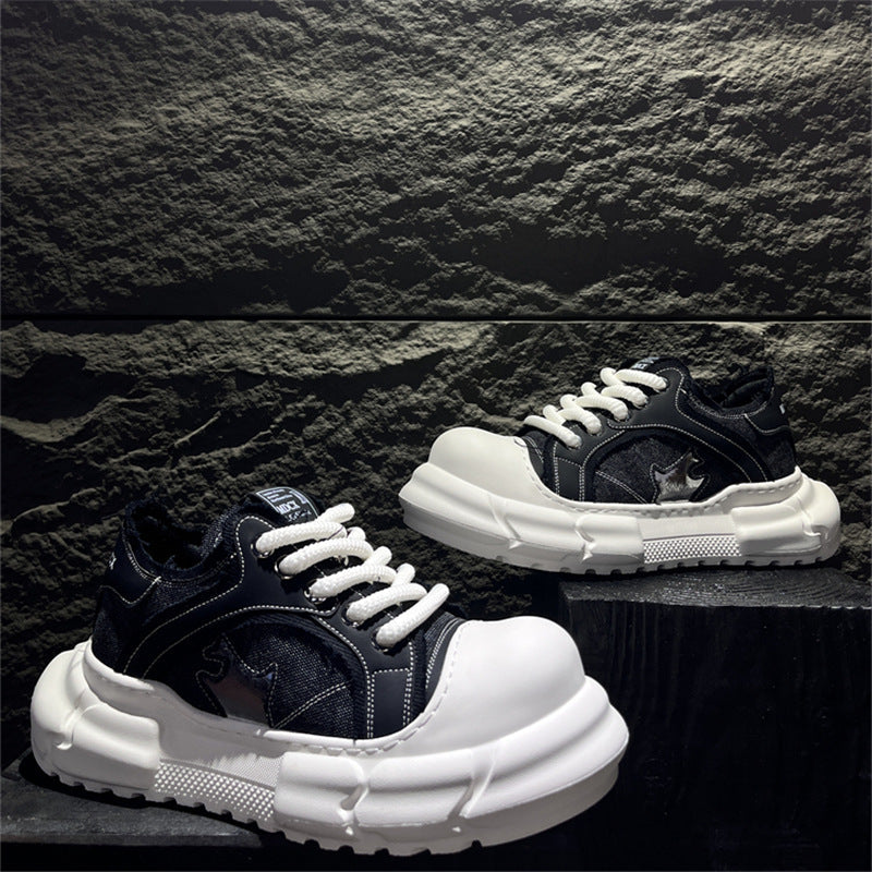 Men’s Thick Sole Platform Casual Sneakers Trendy