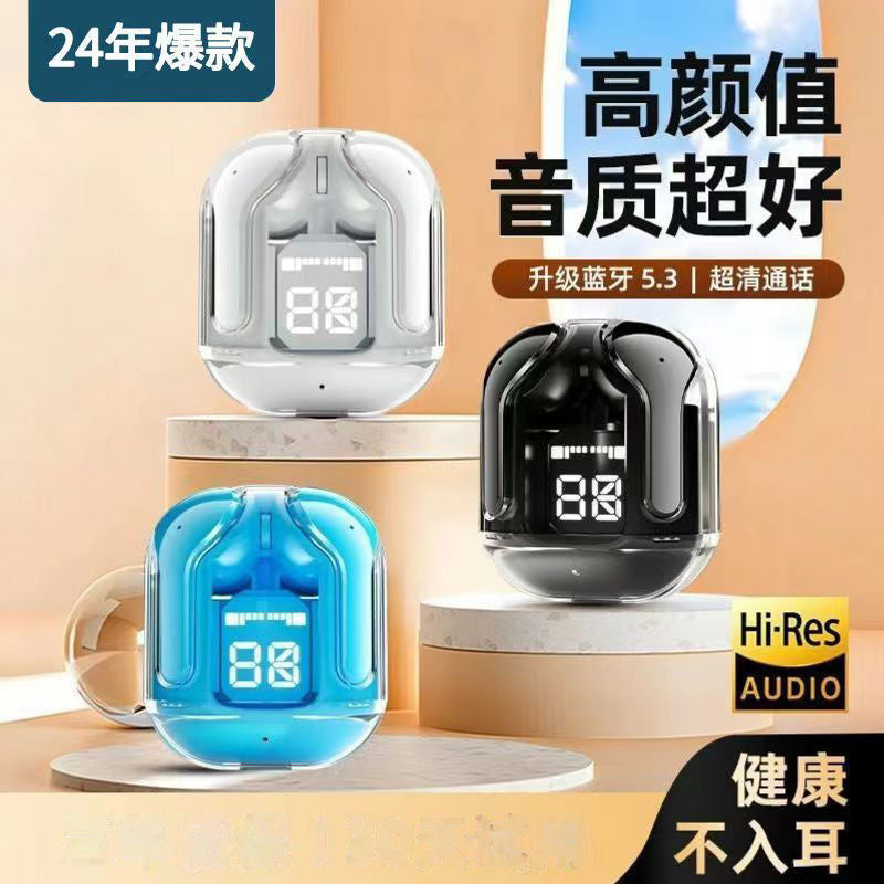 Air31 Transparent Crystal TWS: Bluetooth 5.3 & LED Display