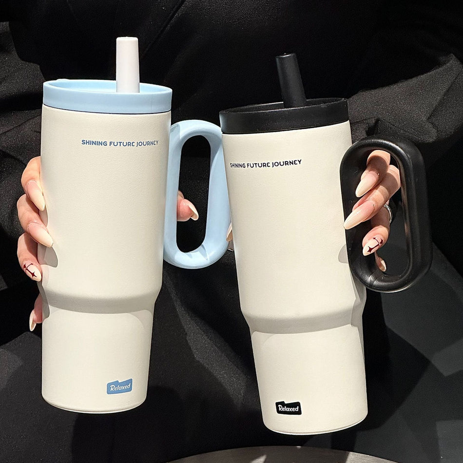 316 Steel Insulated Cup with Straw and Handle