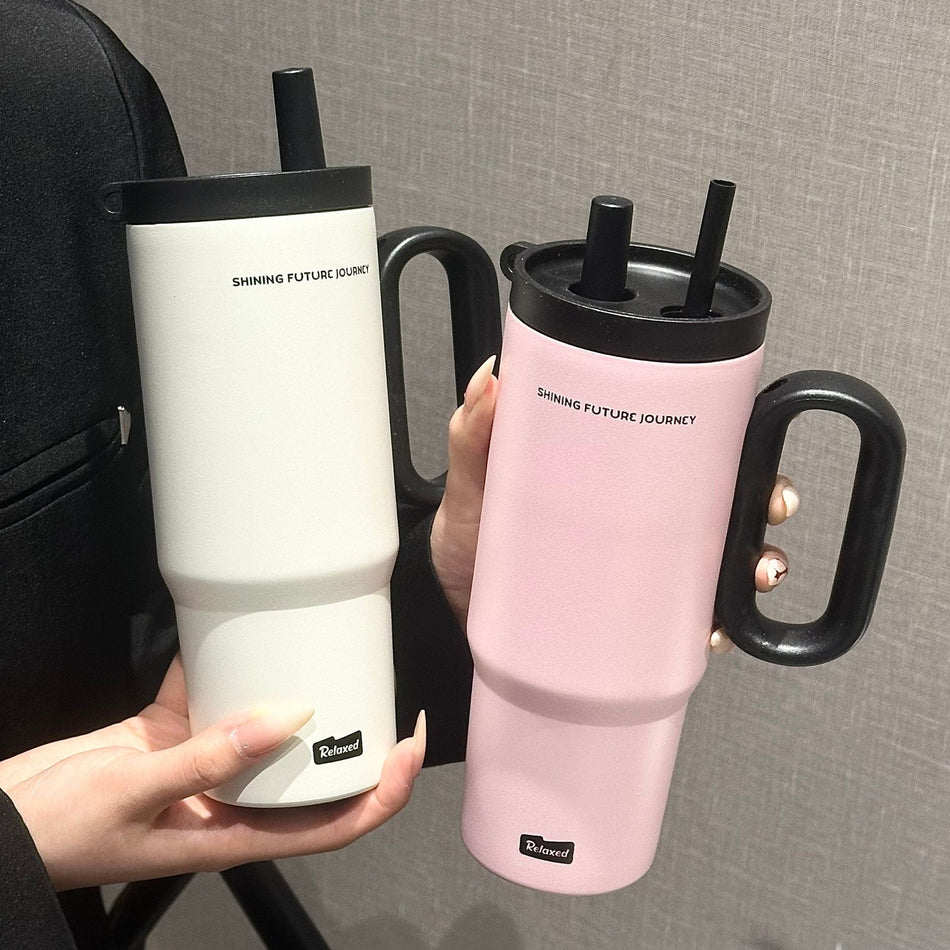 316 Steel Insulated Cup with Straw and Handle