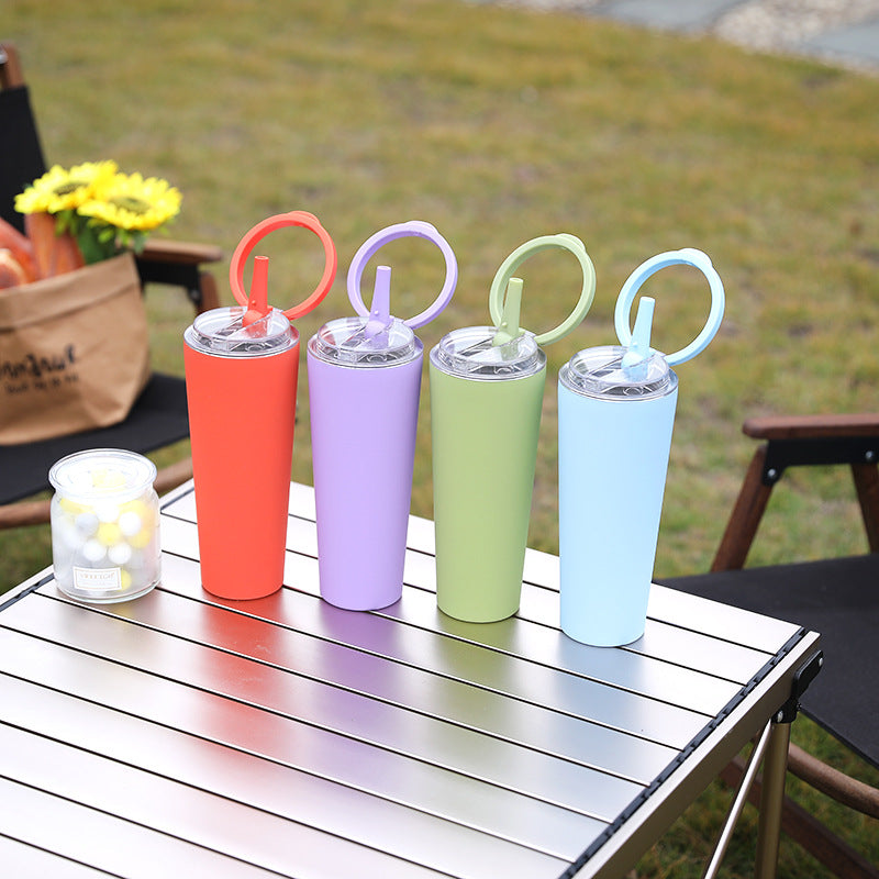 Double Drink Stainless Steel Vacuum Sports Bottle