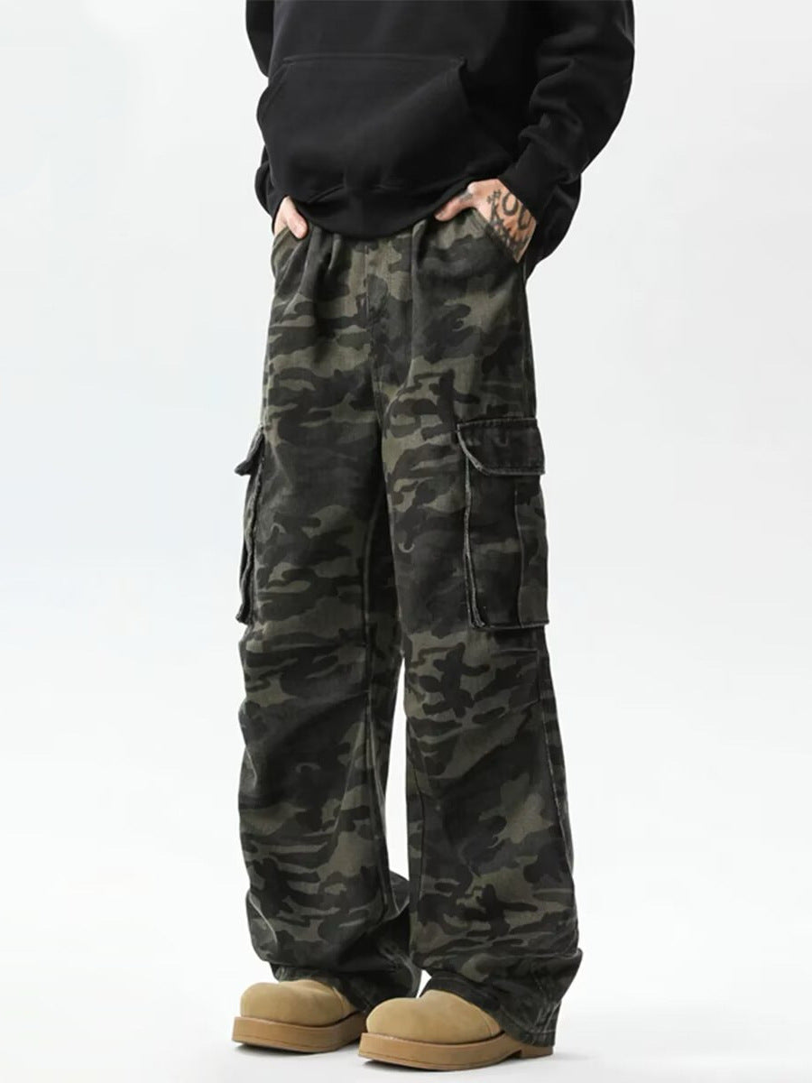Camouflage Cargo Jeans – Multi-Pocket Style