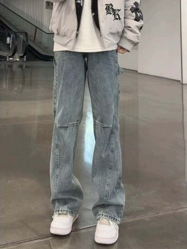 Retro Blue Slim Jeans – American Style Fit