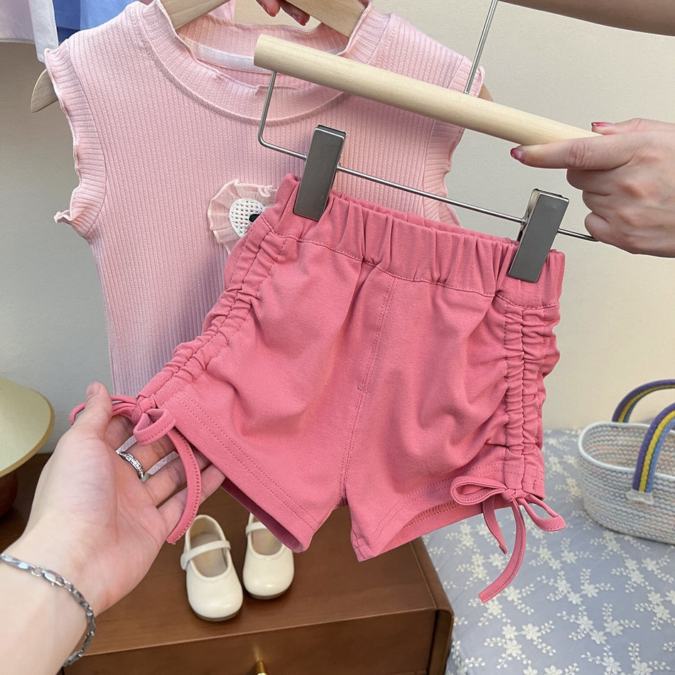 Girls Pleated Summer Shorts 2026 Korean Style Casual