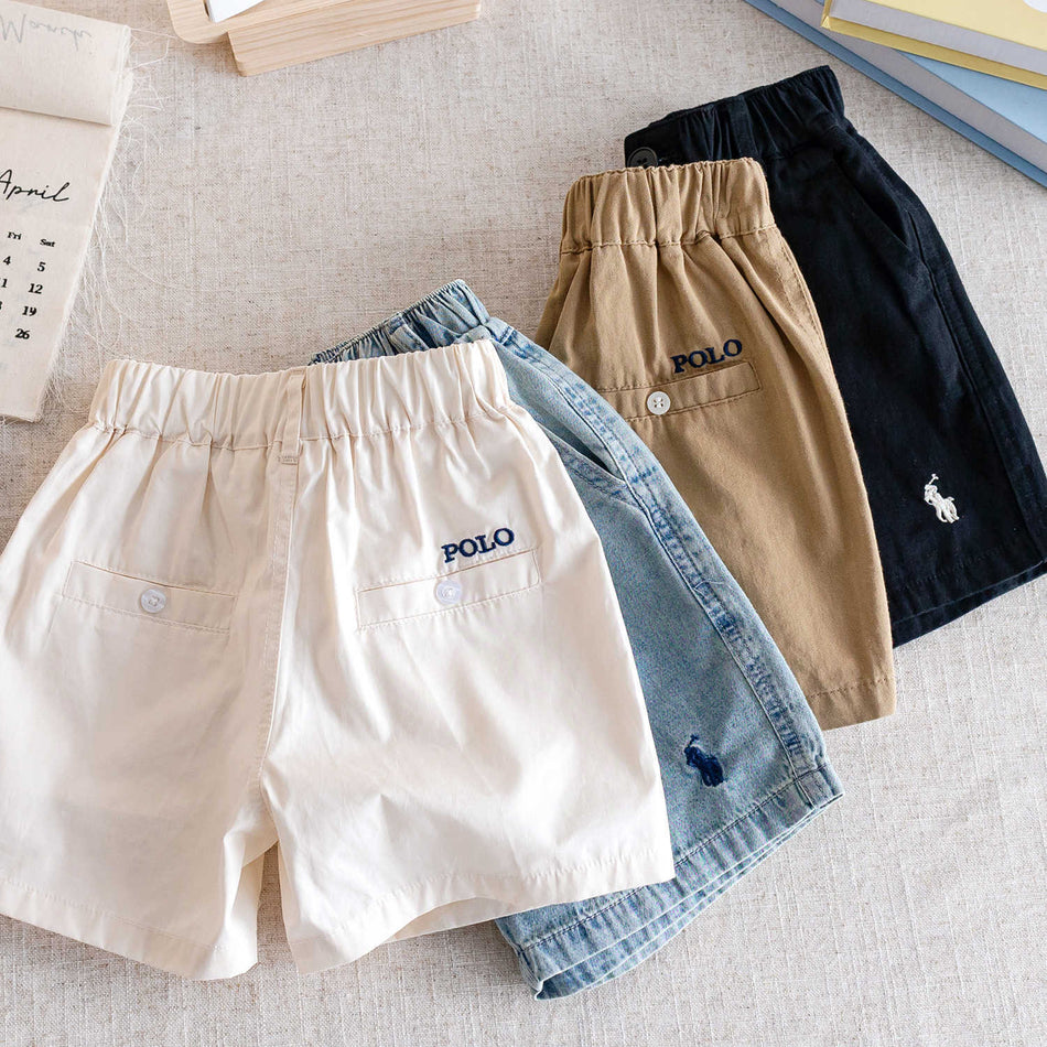 Boys Cotton Denim Shorts 2026 Japanese Style Summer