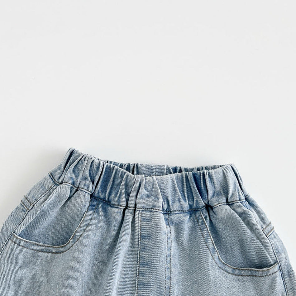 Girls Lace Bow Denim Shorts Korean Style Summer 2026
