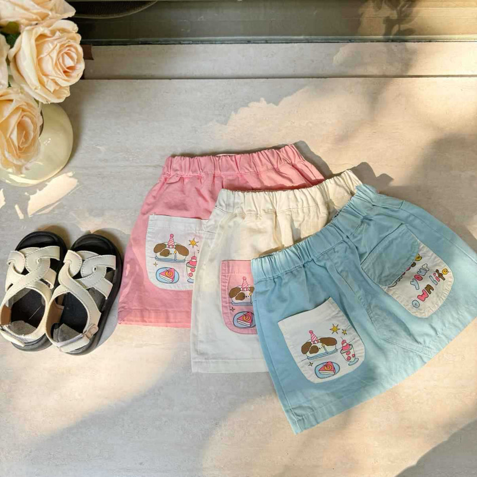 Girls Cartoon Print Summer Shorts 2026 Casual Wear