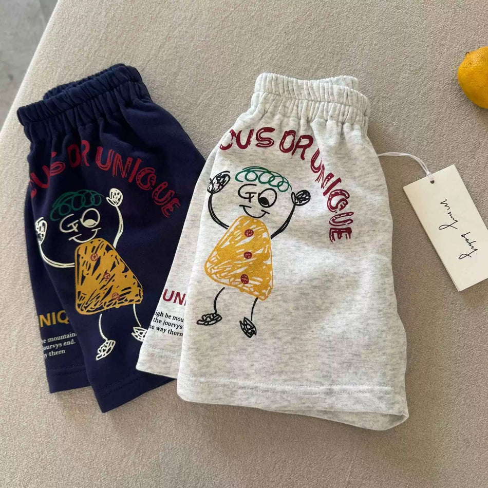 Kids Cartoon Cotton Shorts 2026 Summer Trendy Wear