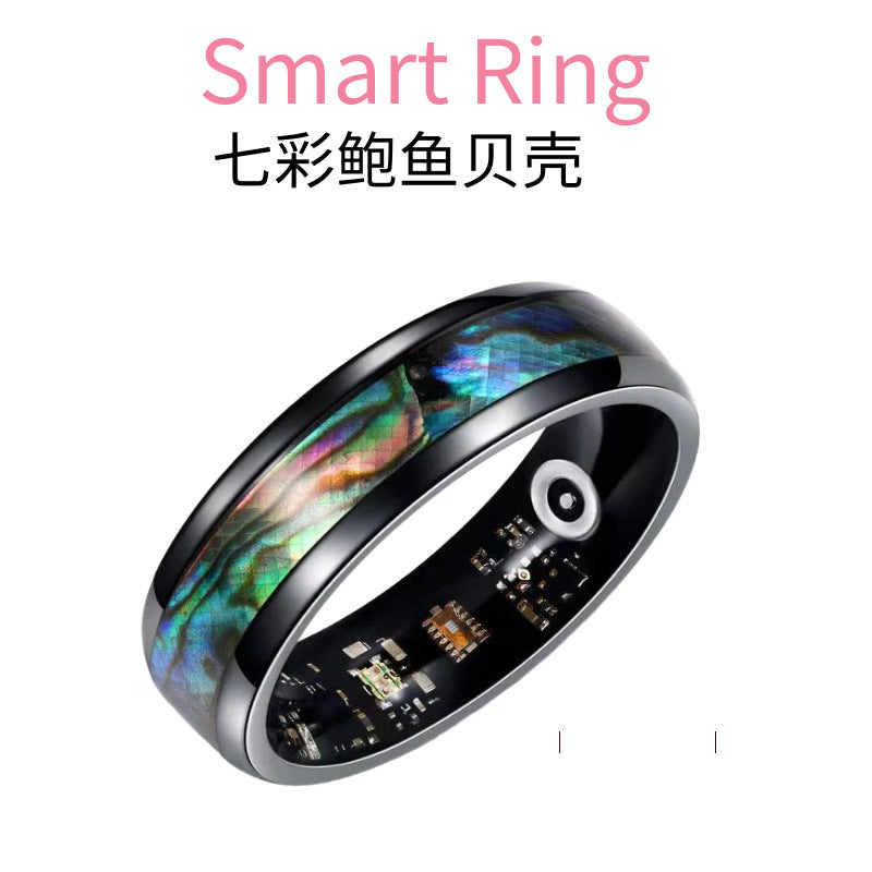 Abalone Shell Smart Ring: Natural Style & Health Tracker