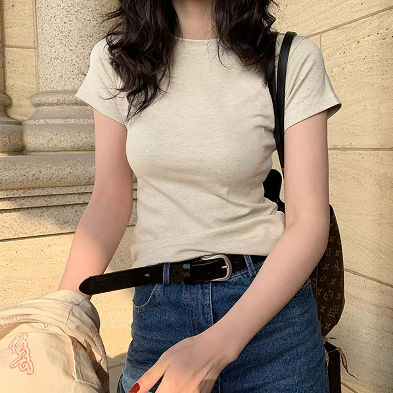 Premium White Slimming Cotton T-Shirt for Women (2026 Model