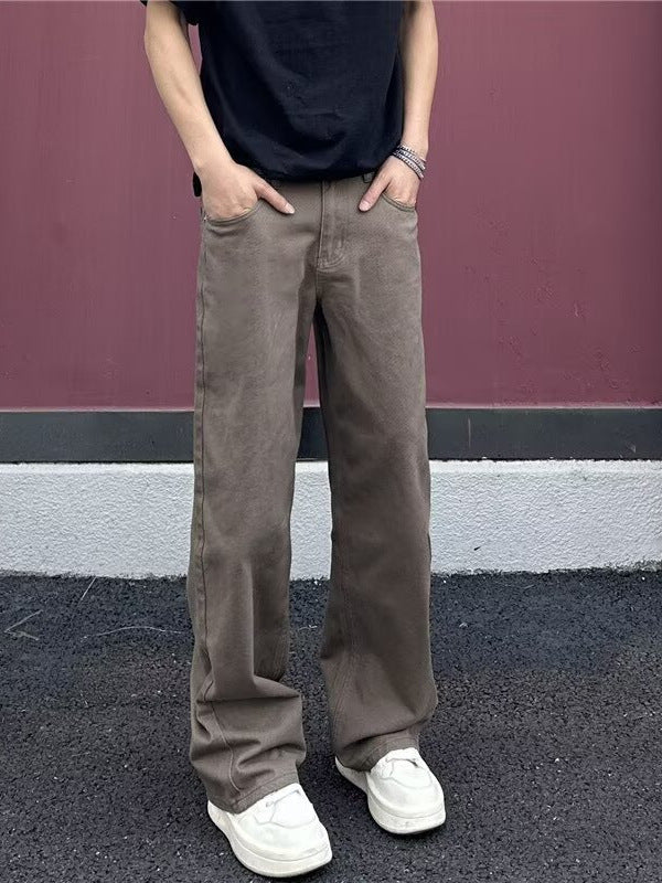 Coffee Brown Workwear Jeans – Loose Straight Fit
