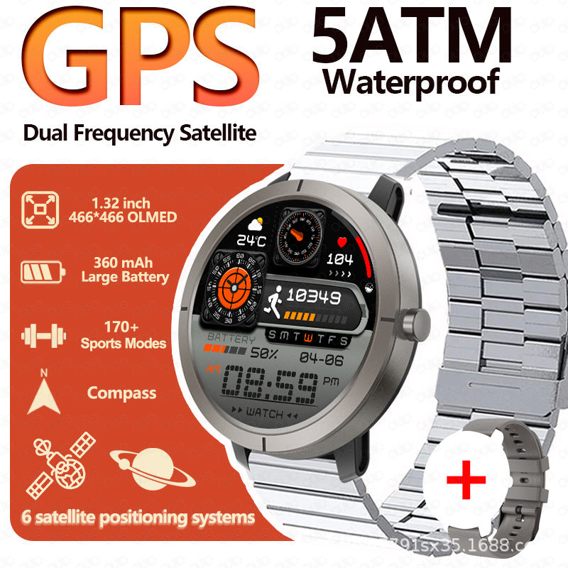 DM76 GPS Smart Watch: Rugged Outdoor Tracker with Compass
