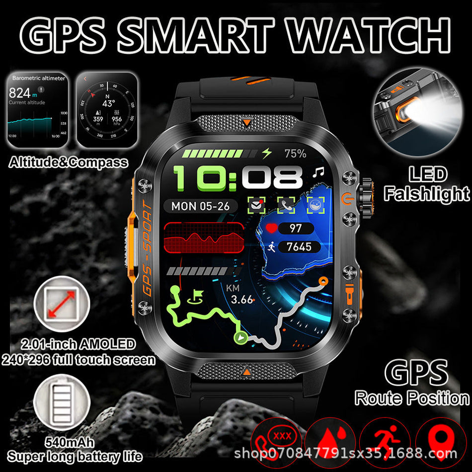 HT36 GPS Smart Watch: Rugged Outdoor Tracking & BT Calling ⌚🏔️