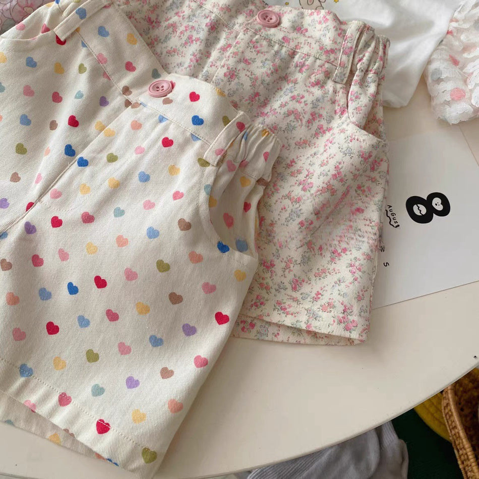 Girls Heart Print Summer Shorts 2026 Soft & Stylish