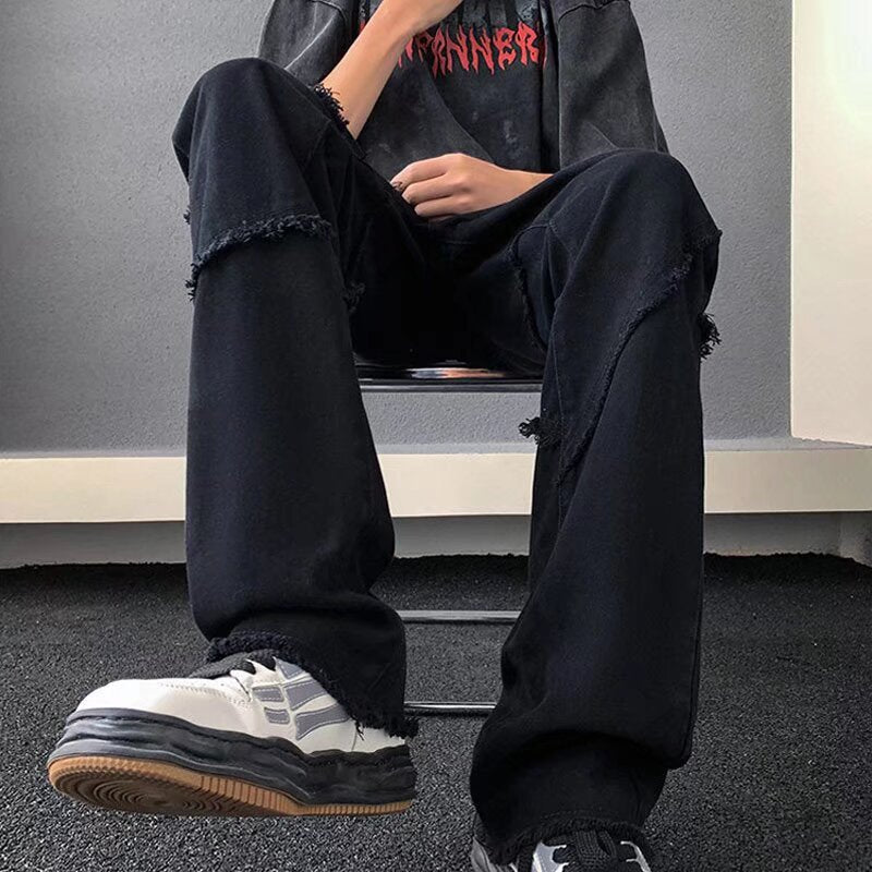 Black Loose Jeans – Casual Straight Fit Pants