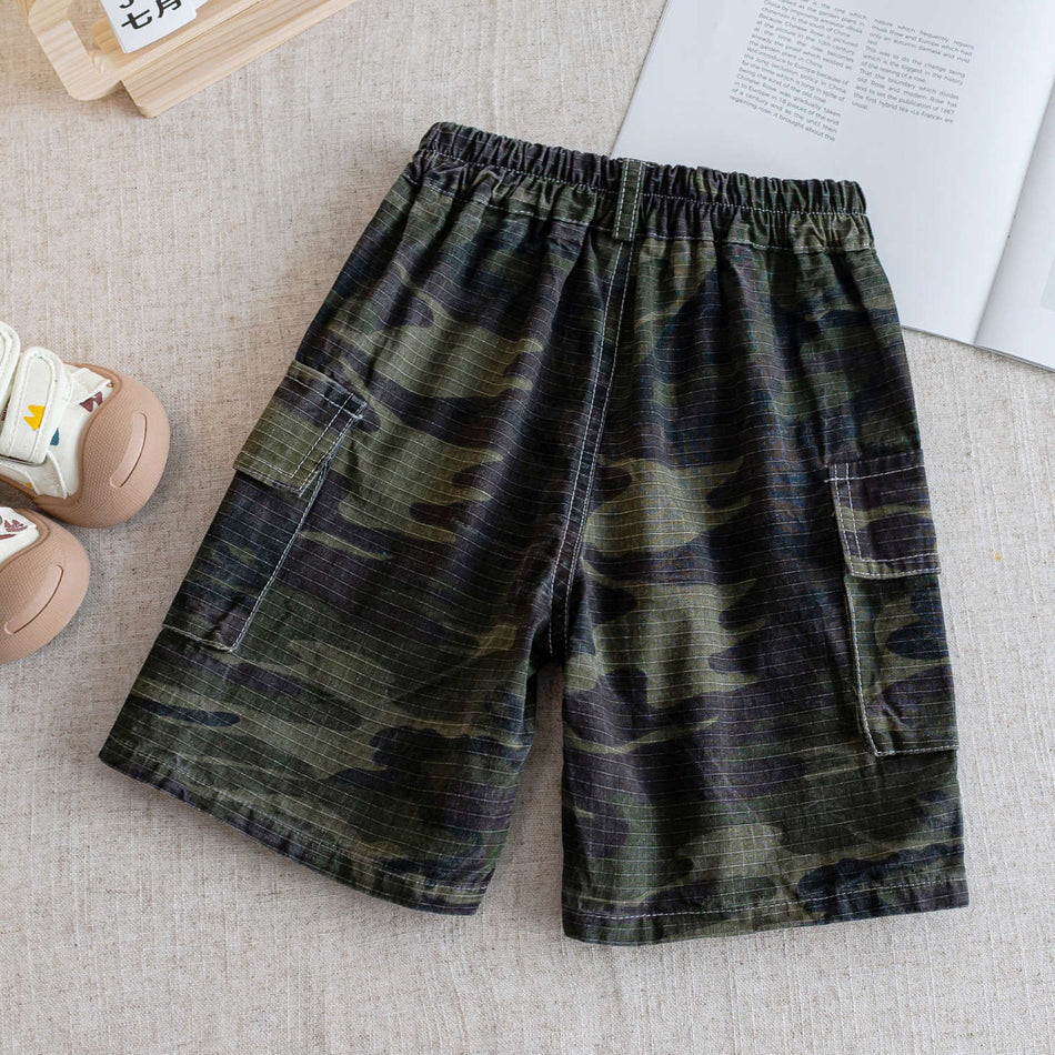 Boys Camouflage Cargo Shorts 2026 Summer Outdoor Wear