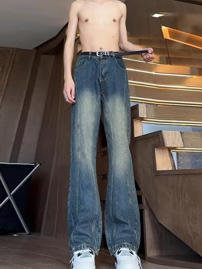 Retro Blue Cleanfit Jeans – Slim Straight Style