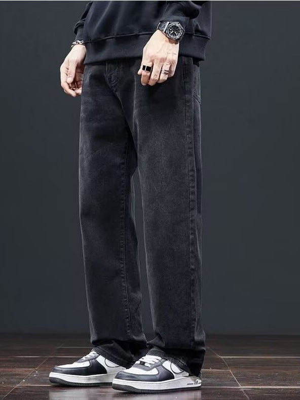 Retro Wide-Leg Jeans for Men – Loose Trendy Fit
