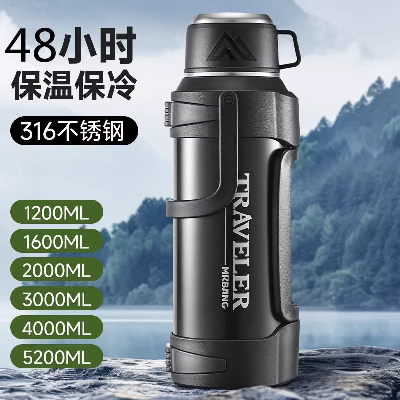 Extra Large 316 Stainless Steel Outdoor Travel Thermos