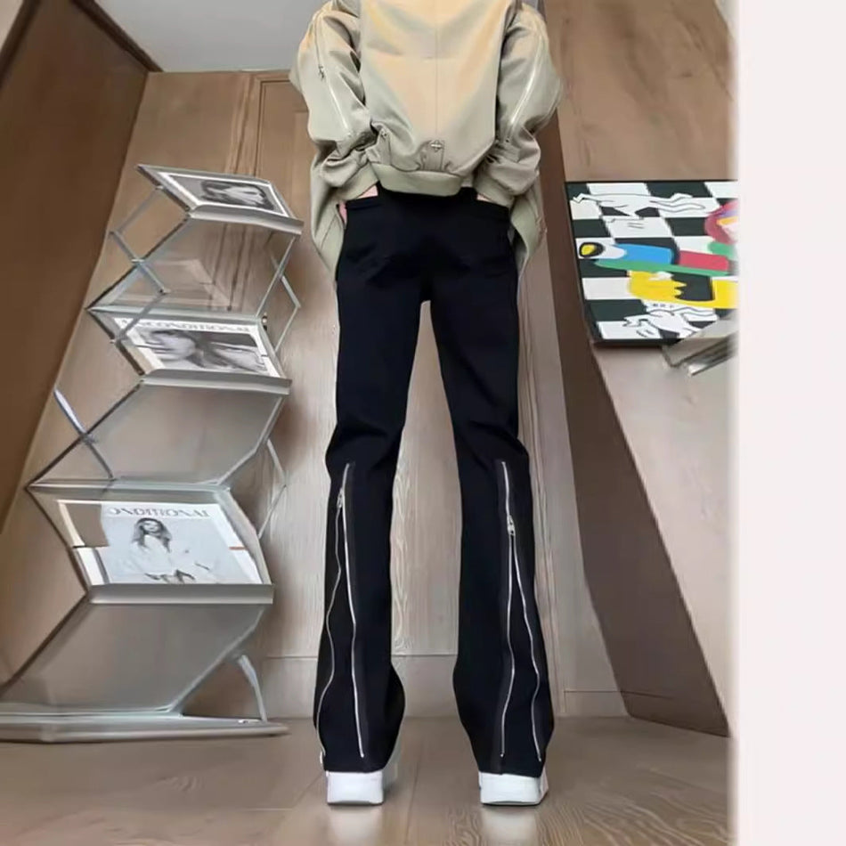Black Zipper Jeans – High Street Cleanfit Style