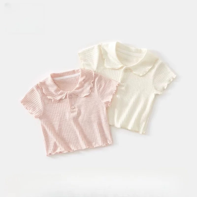 Girls Summer T-Shirt 2026 Korean Style Versatile Top