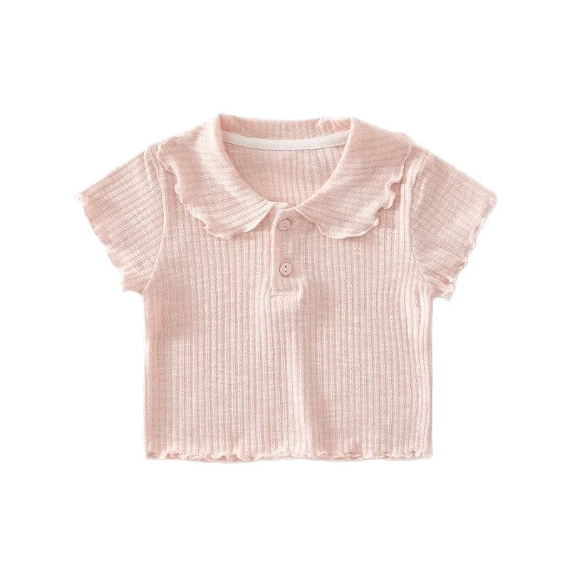 Girls Summer T-Shirt 2026 Korean Style Versatile Top