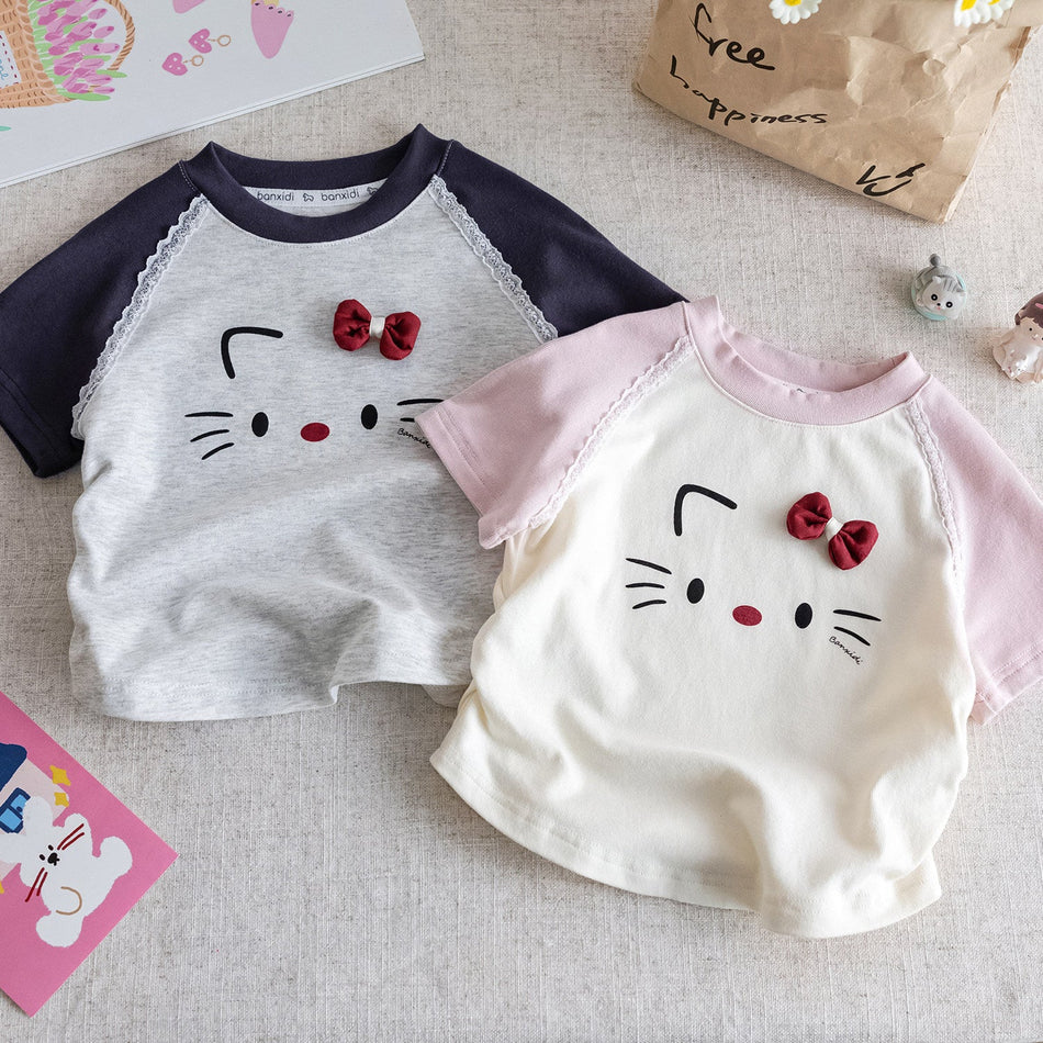 Girls Summer T-Shirt 2026 Western Style Thin Shirt