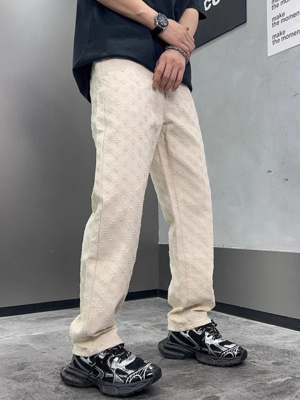 Jacquard Ripped Jeans – Vintage High Street Style