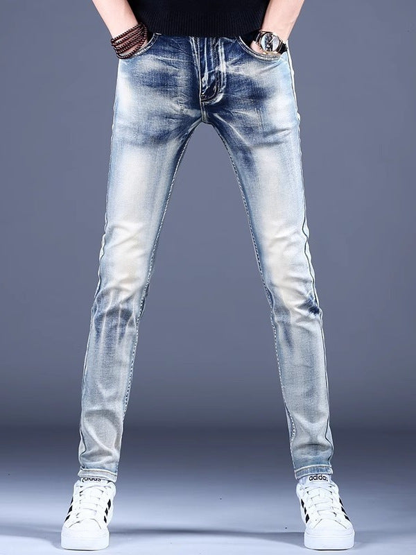 Tie-Dye Slim Fit Jeans – Stretch Casual Pants