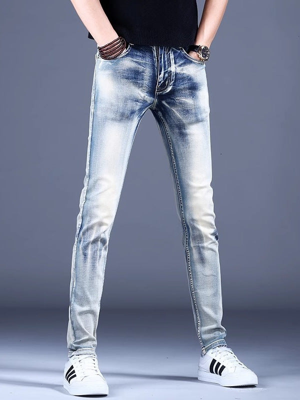 Tie-Dye Slim Fit Jeans – Stretch Casual Pants