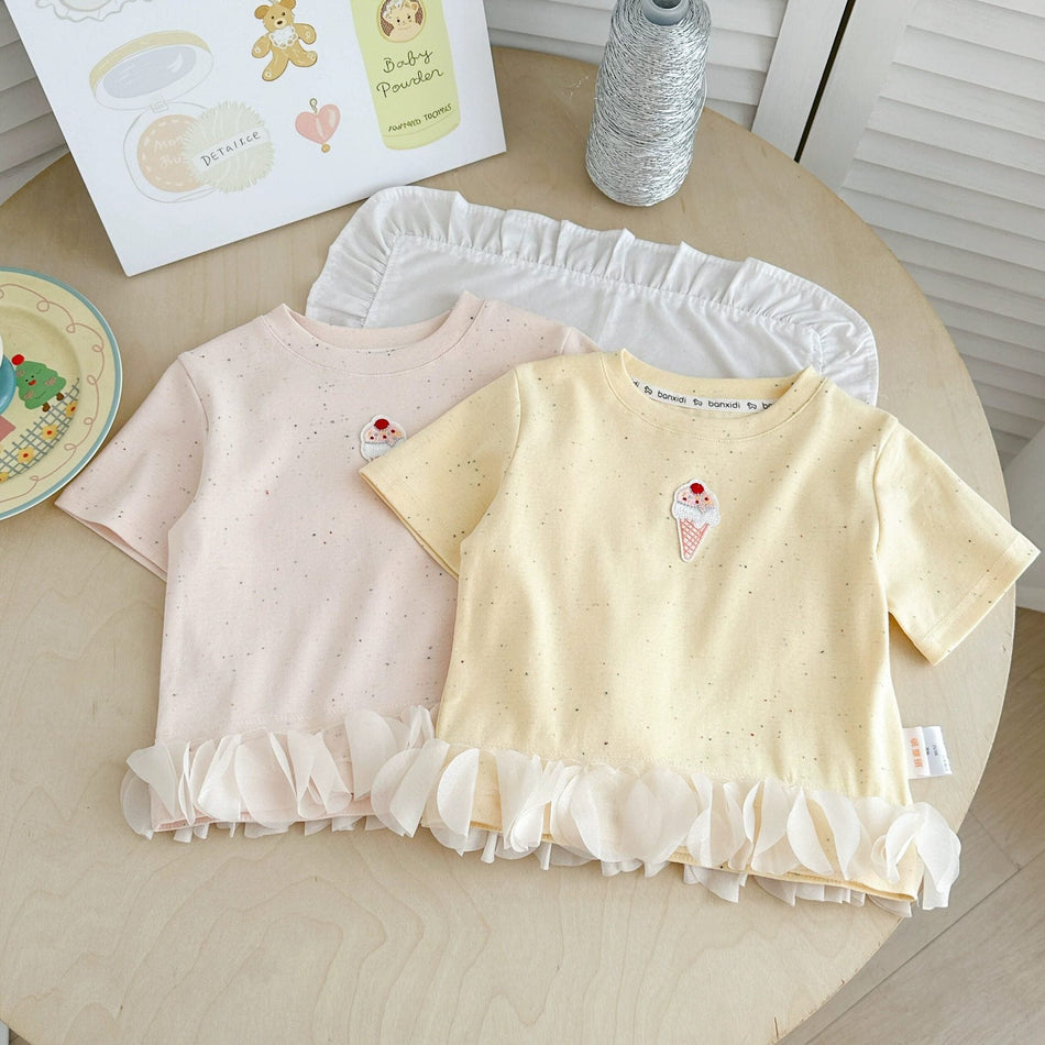 Girls Summer T-Shirt 2026 Western Style Princess Top